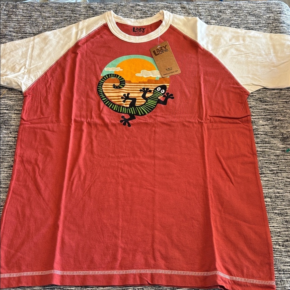 NWT Lazy One Gecko PJ Tee